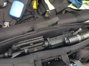 What the officer had in his trunk. 