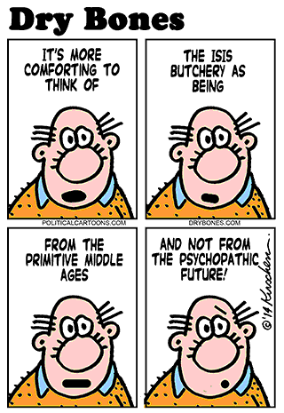 Dry Bones cartoon, kirschen, Israel, Dry Bones, Obama, middle east, Syria, Lebanon, Iraq, Sunni, caliphate, terrorism, ISIS, islamism, ISIL, IS,