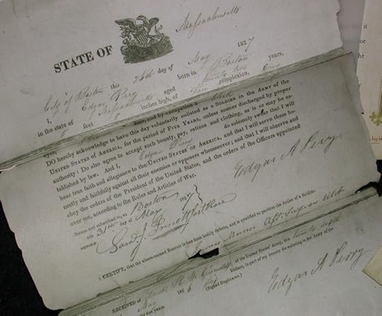 Poe's (or 'Perry's') enlistment papers