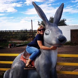 Hanging out at Jack Rabbit's Trading Post on Route 66 in Joseph City, Arizona (photo by David Zajdel)