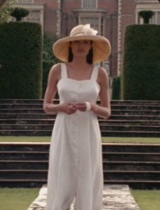 lara in her white dress