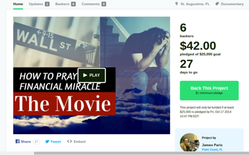 How To Pray For A Financial Miracle Movie And Audiobook by James Paris — Kickstarter
