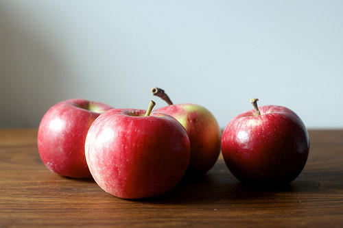 four deceptively tiny apples