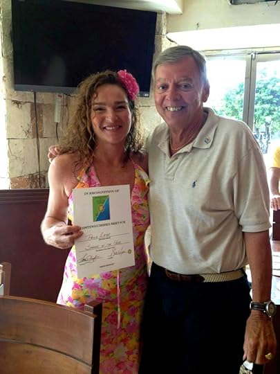 Receiving the Speaker of the Year award from Bob Hyde.