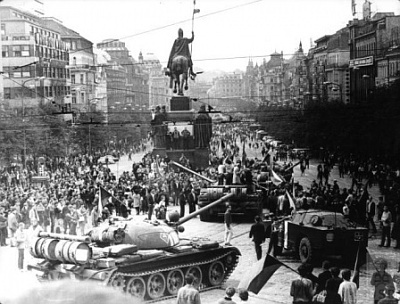 Russian invasion in Prague in 1968