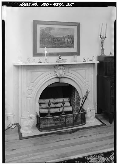 File:DETAIL VIEW OF MANTEL IN NORTHEAST PARLOR FIRST FLOOR, NORTH WALL - Bowling Heights, 3610 Old Crain Highway, Upper Marlboro, Prince George's County, MD HABS MD,17-MARBU,8-25.tif