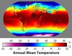 Thermal map of Earth