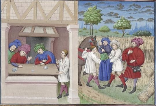 « Le livre appellé Decameron, autrement le prince Galeot surnommé, qui contient cent nouvelles racomptées en dix jours par sept femmes et trois jouvenceaulx, lequel livre ja pieça compila et escripvi Jehan Boccace de Celtald en langaige florentin, et qui nagueres a esté translaté premierement en latin et secondement en françois, a Paris, a l'ostel de noble, sage et honneste homme Bureau de Dampmartin, citoien de Paris, escuier conseillier de trés puissant et trés noble prince Charles, VI e de son nom, roy de France, par moy Laurent de Premierfait, famillier dudit Bureau, lesqueles deux translations, par trois ans faites, furent accomplies le quinziesme jour de juing l'an mil quatre cens et XIIII »