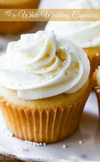 Tender and moist homemade vanilla almond cupcakes topped with creamy white chocolate frosting. A truly elegant treat for the most special day.