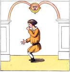 La mamma appena la soglia tocca, Ed ecco il pollice è nella bocca!