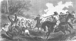 Union troops executing Confederate guerrillas.