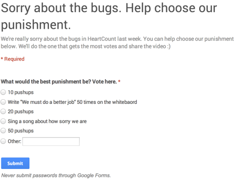 Vote on a punishment