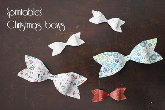 Printable Christmas Bows