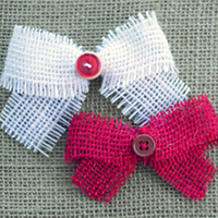 Burlap & Button Bows