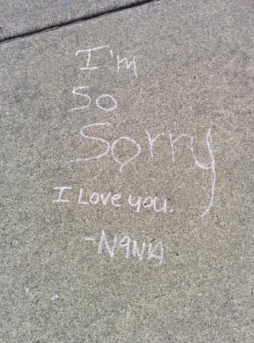 I'm so sorry. I love you. N9NA