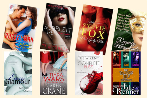 Hump Day books from Julia Kent, Melanie Green, P. T. Michelle, Sylvie Fox, Brenda Hiatt, Maggie Marr, Caren Crane, and Julie Kenner!