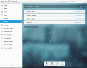 Wunderlist- My favorite to-do list app!