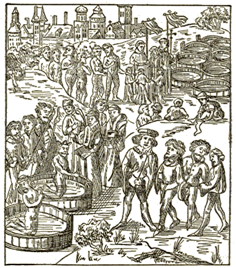 A scene of the Saxons' baptisms 