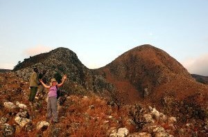 Edita on the early part of the Mafinga Hills' East Ridge