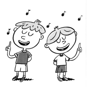 Orville & Wilbur singing (from the SNARF ATTACK series).