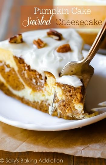 Simply divine pumpkin cake swirled with rich and creamy cheesecake. This is something every pumpkin lover should try this fall!