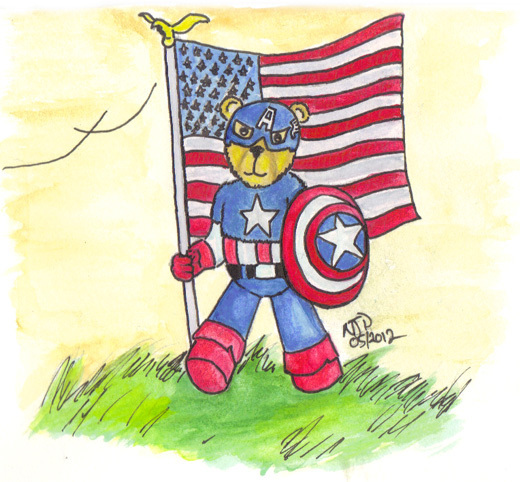 Captain America Memorial Day Tribute Art by Nick Davis