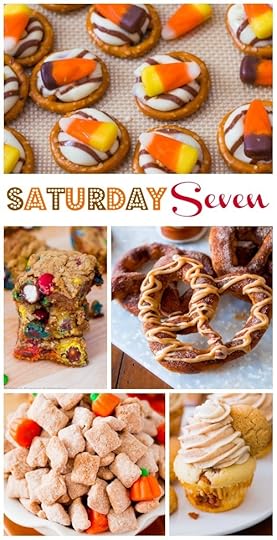 Seven must try fall recipes including Snickerdoodle Cupcakes, Pumpkin Spice Puppy Chow, Brown Butter Blondies, and more!