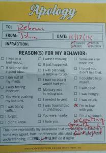apology