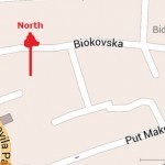 Map of Makarska, Croatia. Hostel to Mountain Start