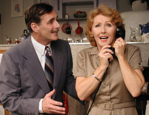 A scene from the show. Katharine Hartgrove (Della Cole) gets the phone call she's been hoping for. Beside her is boyfriend Johnny Chastain (Bob Curren).