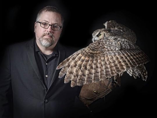 Jeff VanderMeer with owl
