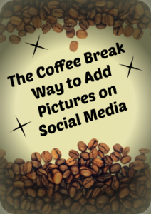 The pic has coffee beans floating all around it with the title of the blog post and stars in the middle 