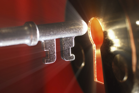 Key & keyhole with light