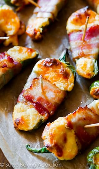 If you like spicy, you will love these! Halved jalapeños stuffed with cream cheese, shredded cheese, paprika, and garlic and wrapped up with crispy bacon. 