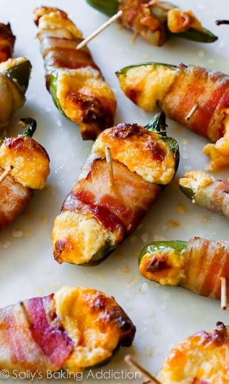 If you like spicy, you will love these! Halved jalapeños stuffed with cream cheese, shredded cheese, paprika, and garlic and wrapped up with crispy bacon. 
