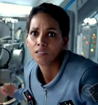 And they used to kid Martin Landau for being expressionless... this is Halle Berry's look for 90% of this show.