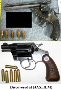 Guns seized TSA