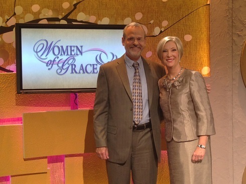 Catholic Speaker and Author Gary Zimak with Johnette Benkovic from his recent appearance on Women of Grace
