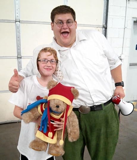 Ethan and Tristan the Teddy Bear meet Peter Griffen at RetroCon2014