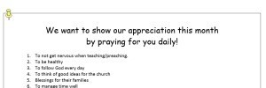 Pastor Appreciation 2014 Ideas