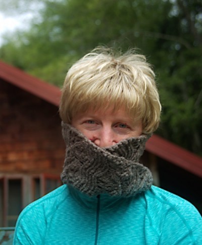 Viburnum modeled by Cat Bordhi.