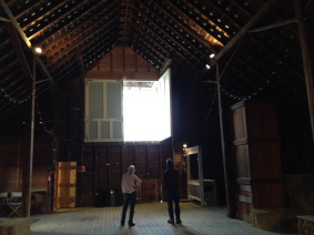 Nancy and Mike contemplate the hay loft