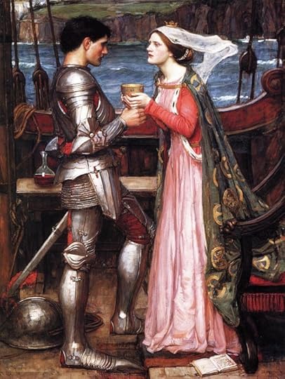 Tristram and Isolde by John William Waterhouse, 1916. Public domain via WikiArt