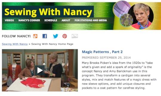 Magic Patterns by Amy Barickman as seen on Sewing With Nancy