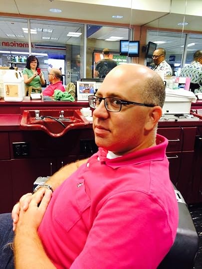 Yes, there is a real barber shop in the airport. The husband got a shave -- a head shave. He also does not have to flat-iron. 