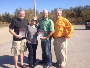 At the Portage Restaurant with Chief Paul Fiander, Deputy Chief Brian Cummings, and Detective Dewey Gillespie