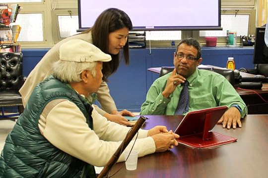 Ilchi Lee with Principal Jorge Perdomo