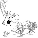 Spyke, Jr. and Florette nabbing treasure from a dragon!