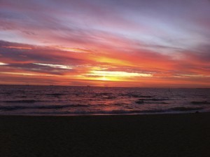 Sunset at St. Kilda Beach, Australia