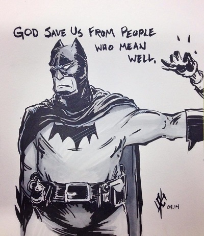 Luke's drawing of Batman